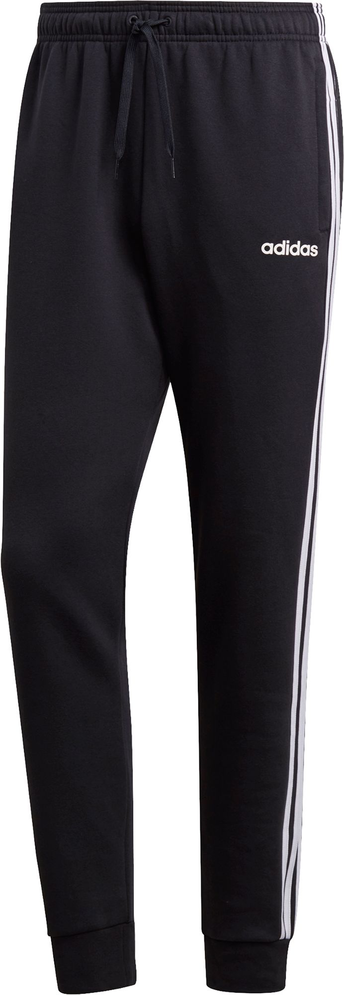 adidas men's athletics essential cotton 3 stripe tapered pants