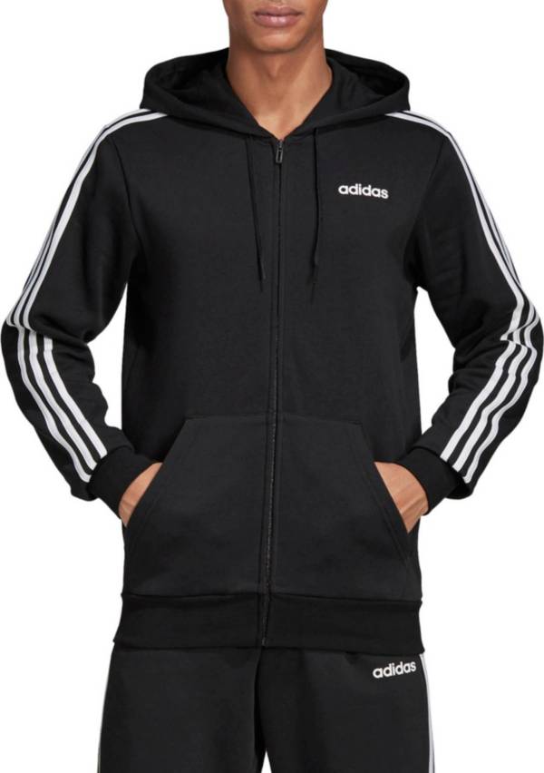 adidas Men's Essentials 3-Stripes Full Zip Hoodie