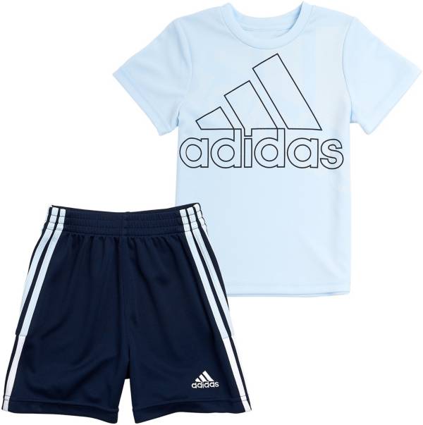 adidas Toddler Boys' Badge of Sport Graphic Short Sleeve T-Shirt and Shorts Set