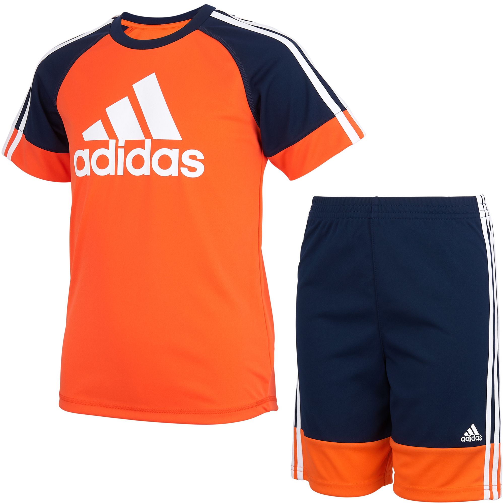 orange adidas short set