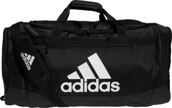 Black and white adidas best sale duffle bag