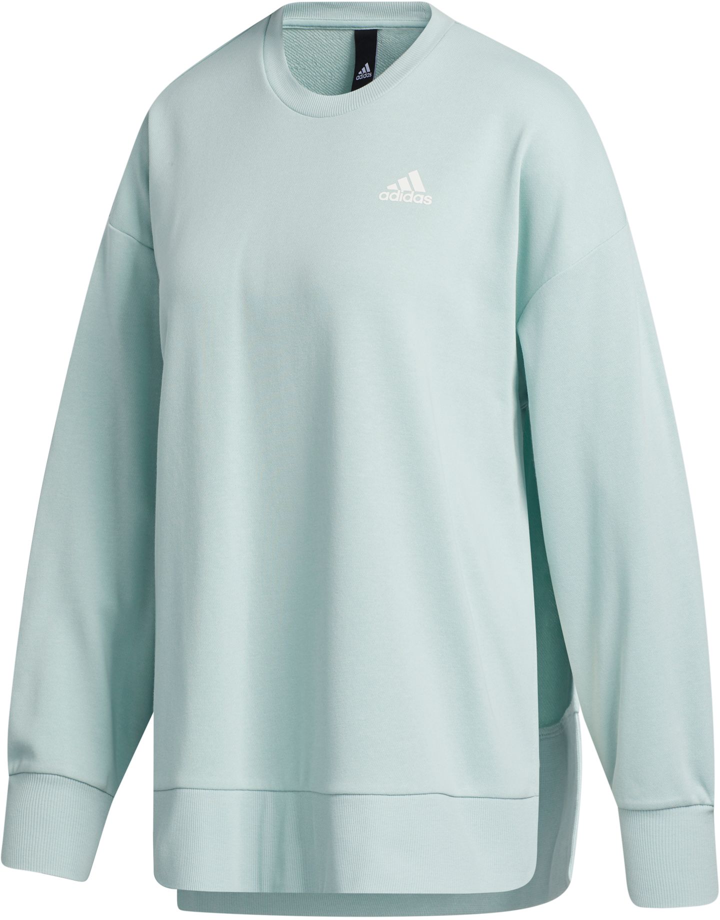 adidas logo print tunic hoodie