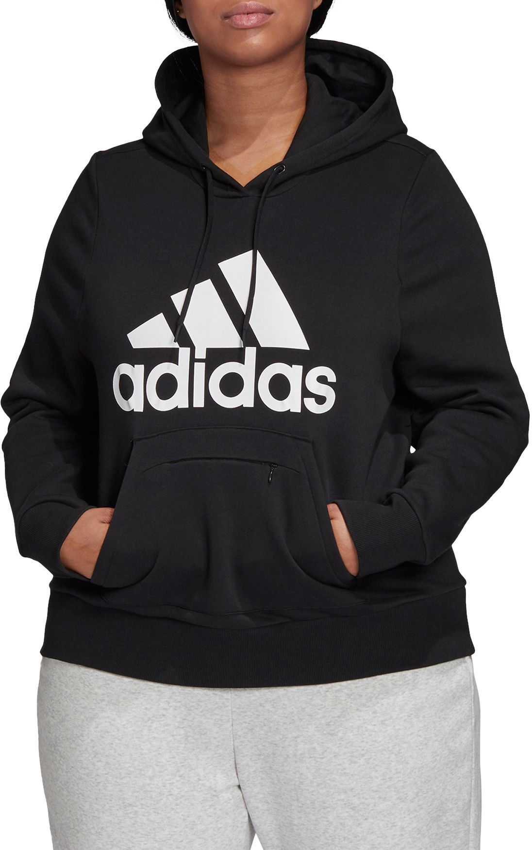 Plus Size Badge Of Sport Fleece Hoodie 