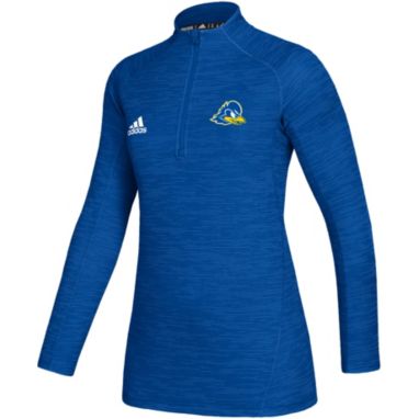 sorry, adidas Women's Delaware Fightin' Blue Hens Blue Game Mode Sideline Quarter-Zip Shirt is currently out of stock
