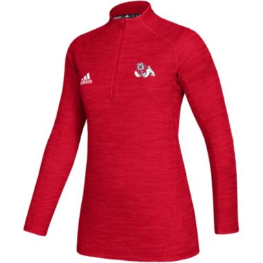 sorry, adidas Women's Fresno State Bulldogs Cardinal Game Mode Sideline Quarter-Zip Shirt is currently out of stock