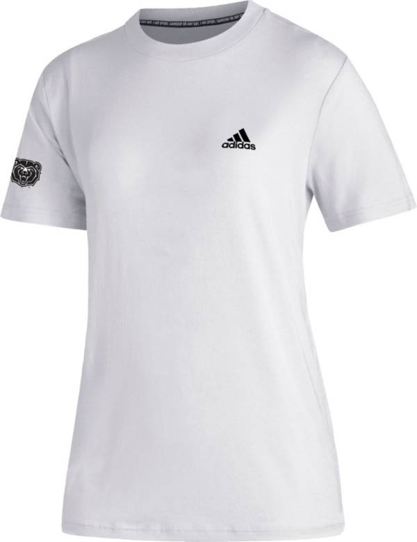 adidas Women's Missouri State Bears Must-Have 3-Stripe White T-Shirt product image