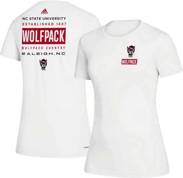 adidas Women's NC State Wolfpack Creator Crew Neck White T-Shirt