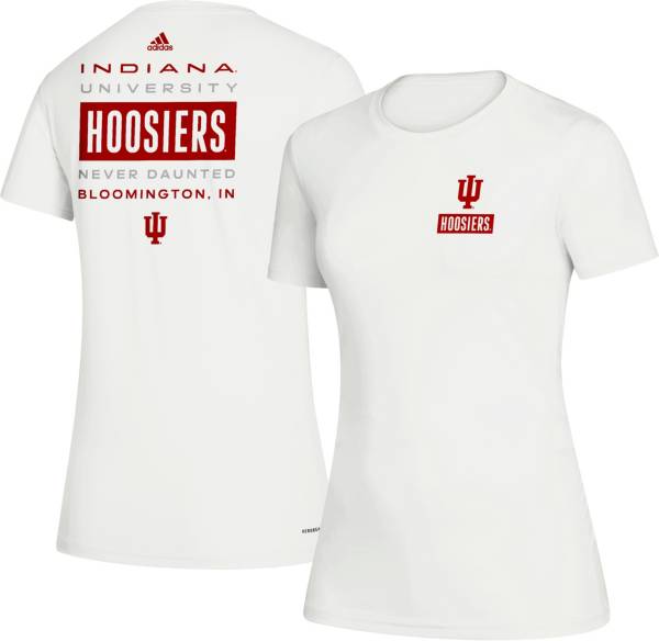 adidas Women's Indiana Hoosiers Creator Crew Neck White T-Shirt