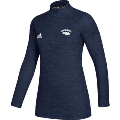 sorry, adidas Women's Nevada Wolf Pack Blue Game Mode Sideline Quarter-Zip Shirt is currently out of stock