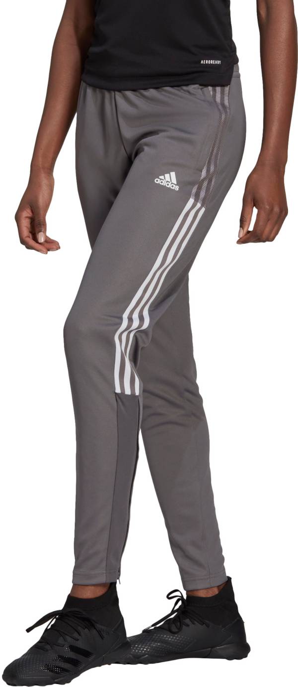 adidas Women's Tiro 21 Track Pants, Team Grey Four/White, 1X