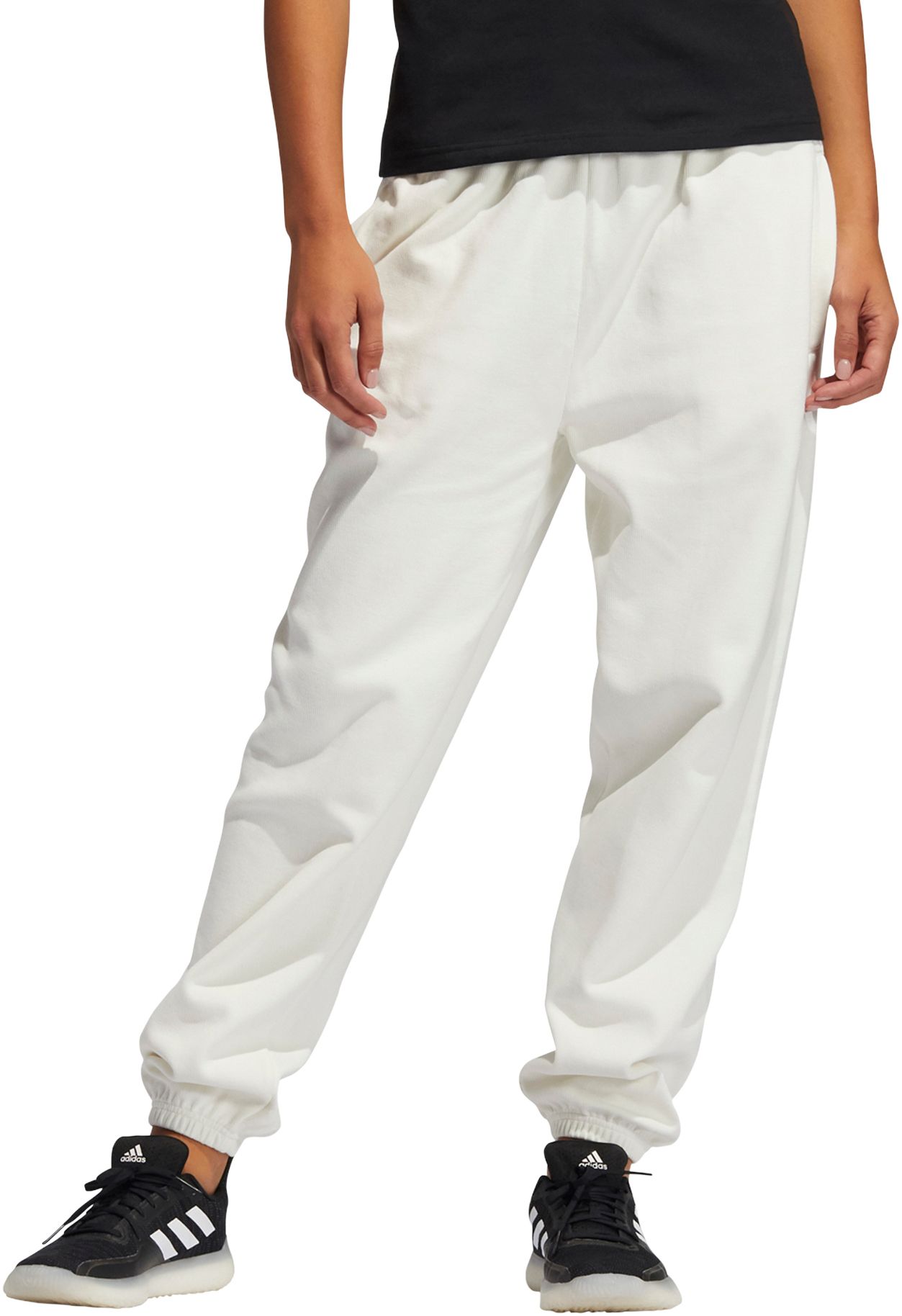 adidas women's rib slouch pants