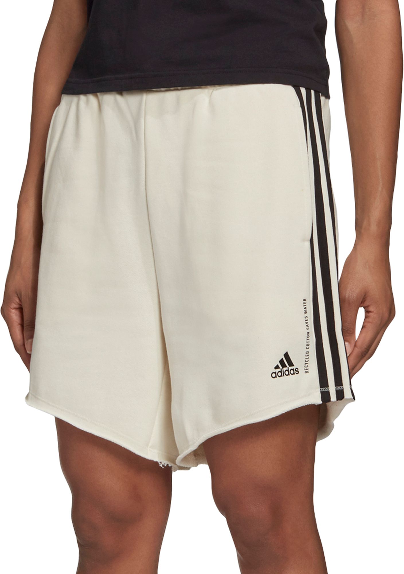 adidas 3 stripe cotton shorts