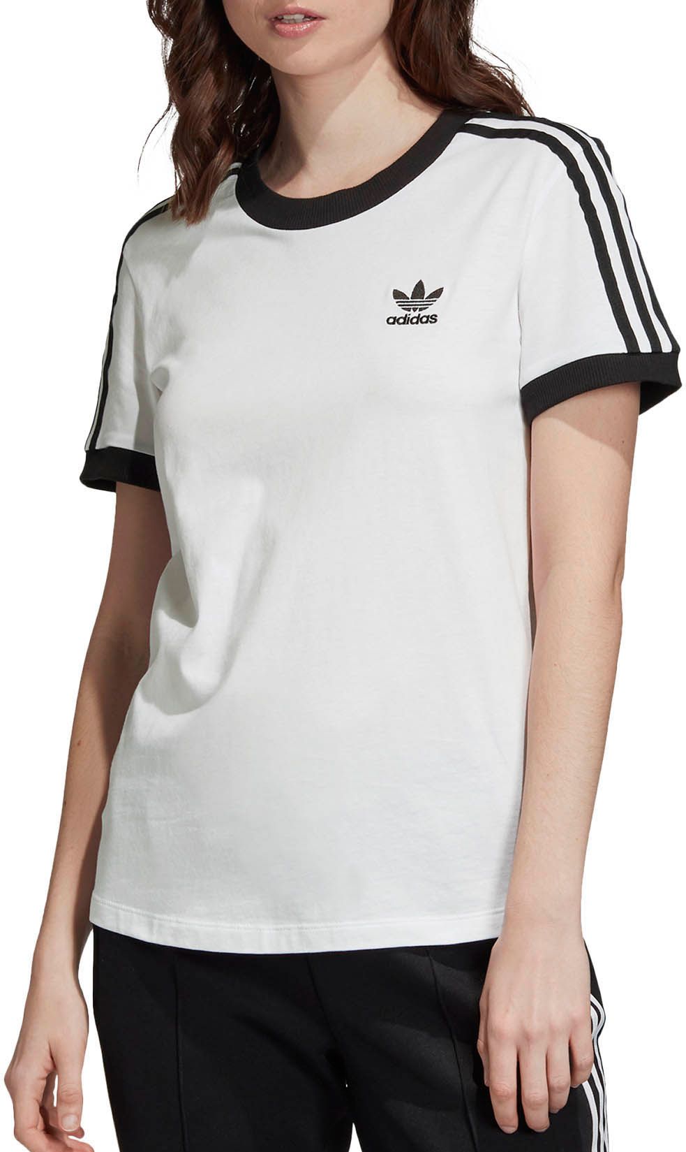adidas 3 stripe womens t shirt