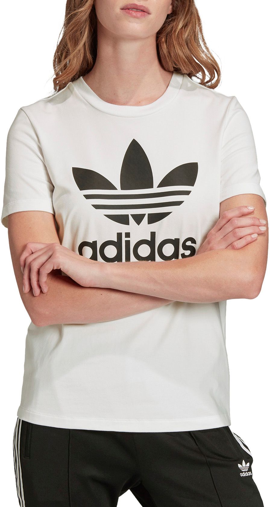 adidas womens trefoil tee