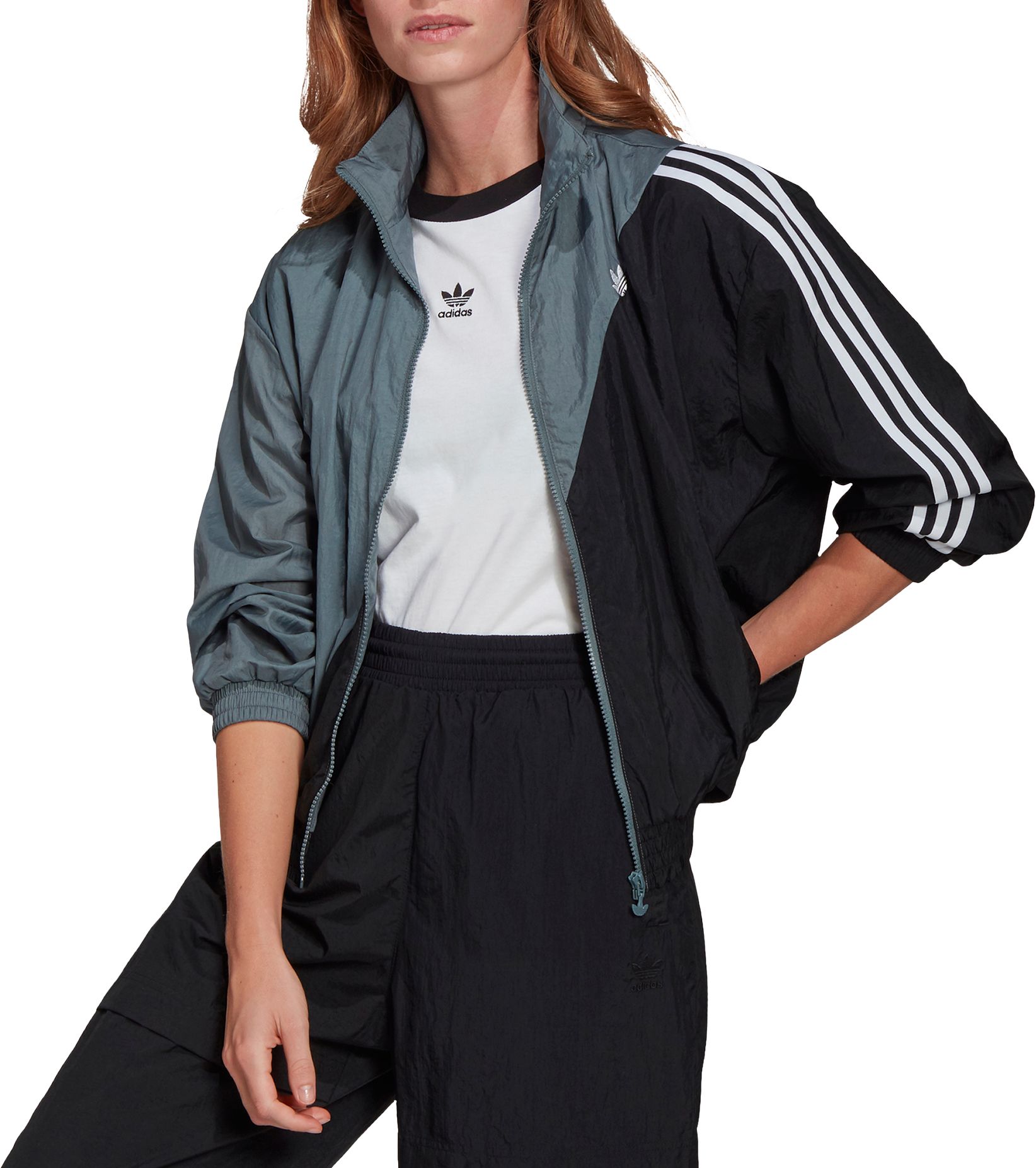 adidas trefoil jacket womens