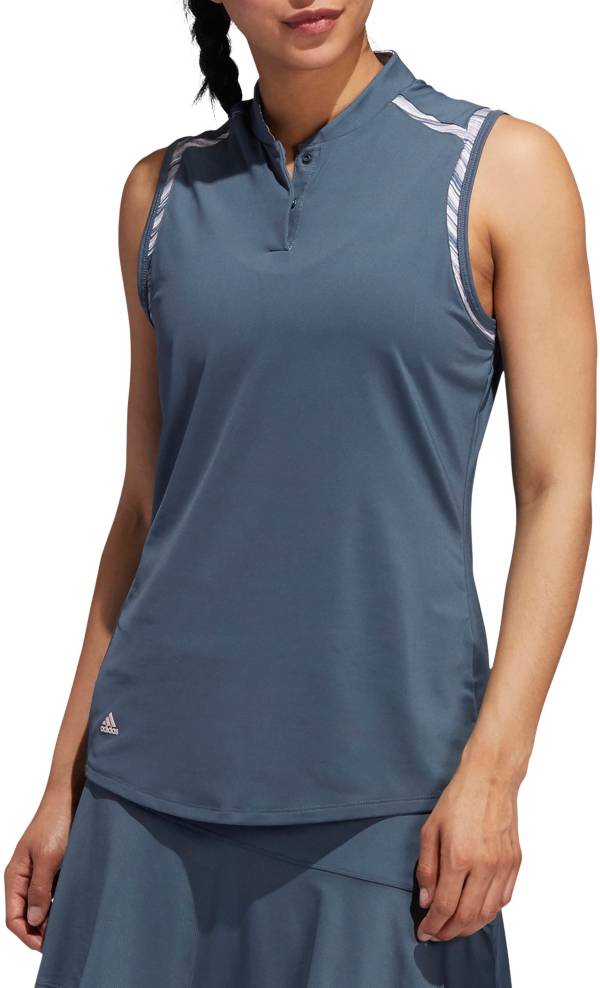 adidas Women s Ultimate365 Printed Sleeveless Golf Polo adidas Women s Ultimate365 Printed Sleeveless Golf Polo