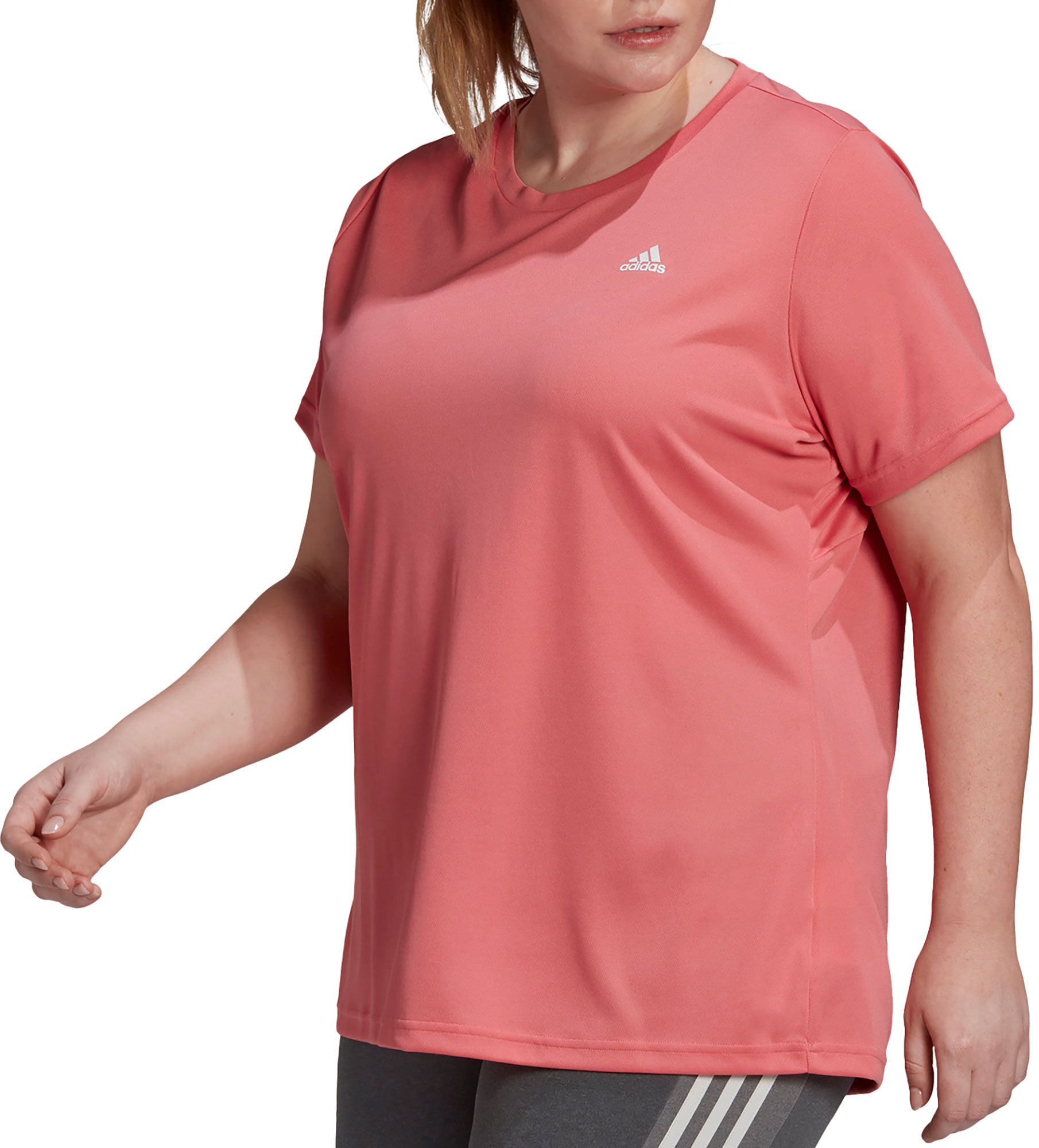 pink adidas t shirt plus size