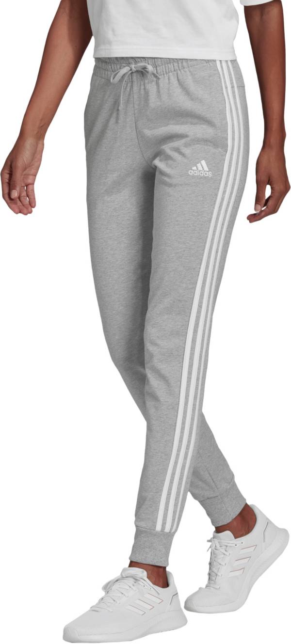 adidas Women's Essentials Single Jersey 3-Stripes Jogger Pants