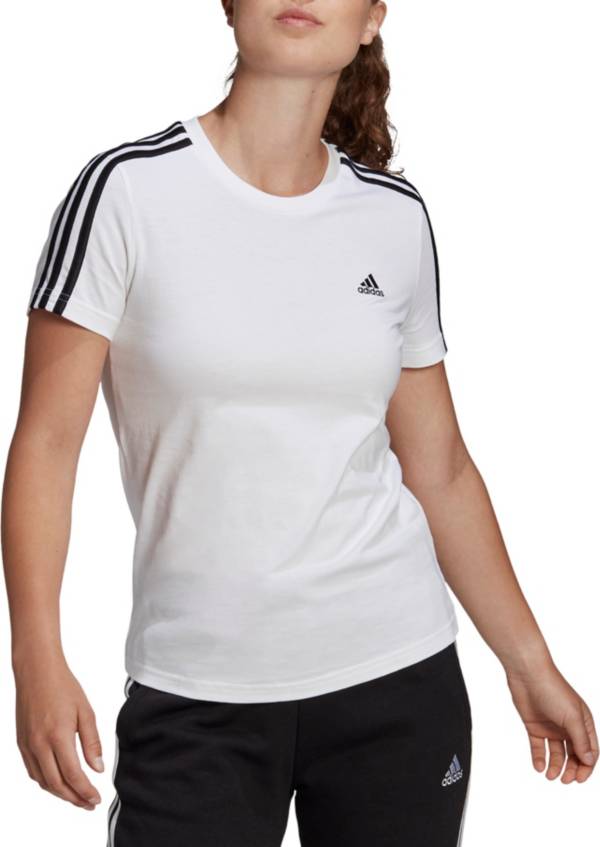 Adidas black and white t hot sale shirt women's