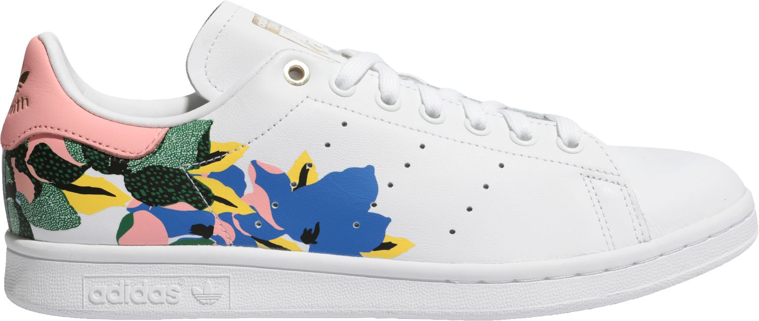 adidas white floral shoes