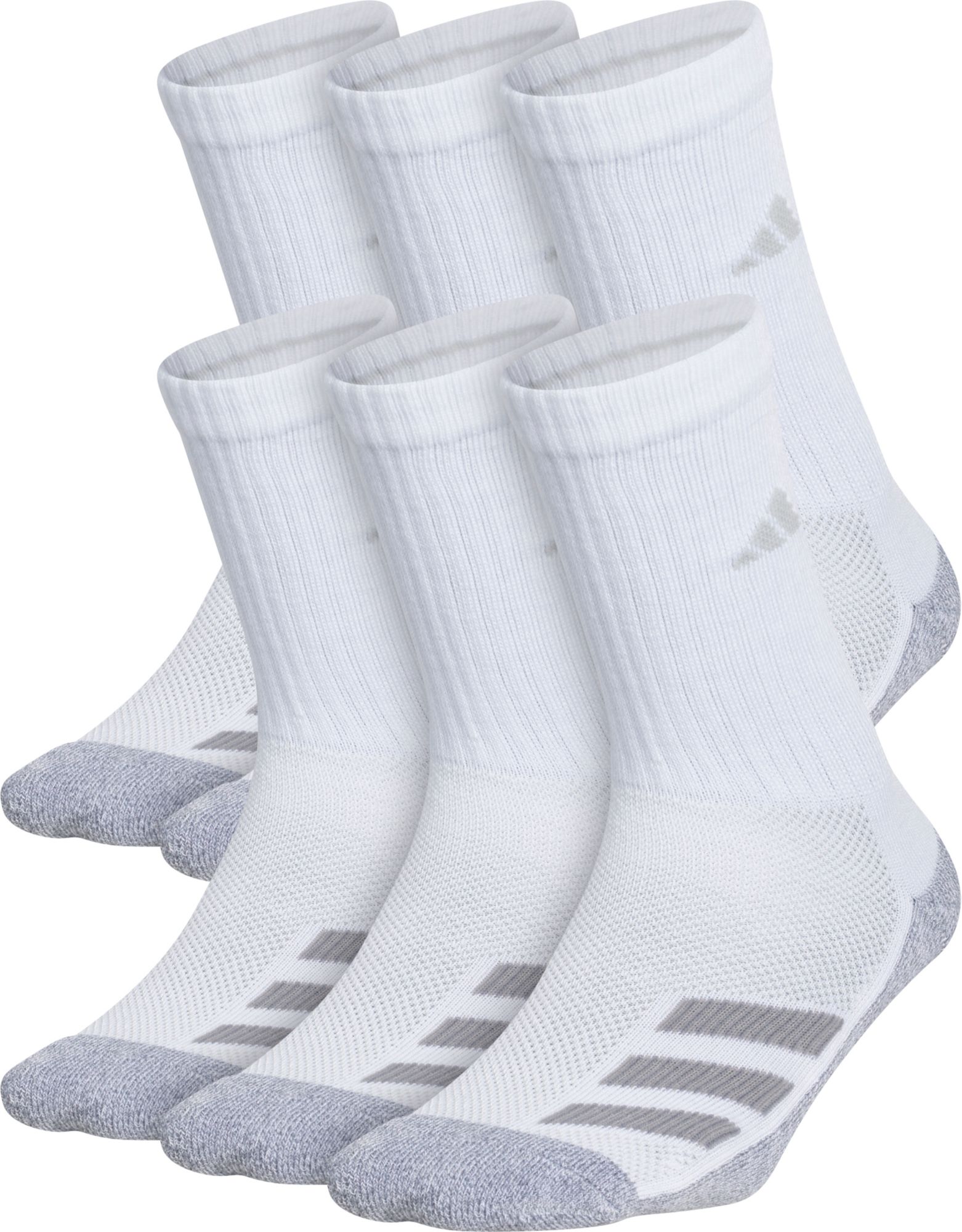 adidas Youth Cushioned Angle Stripe Crew Socks - 6 Pack product image