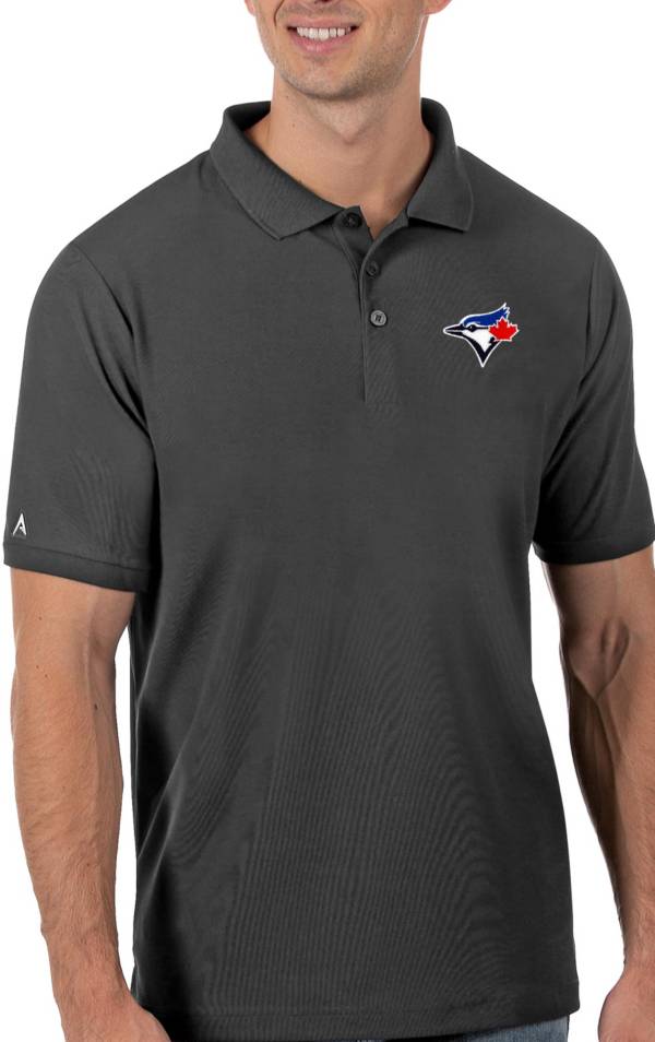 Antigua Men's Toronto Blue Jays Gray Legacy Polo product image