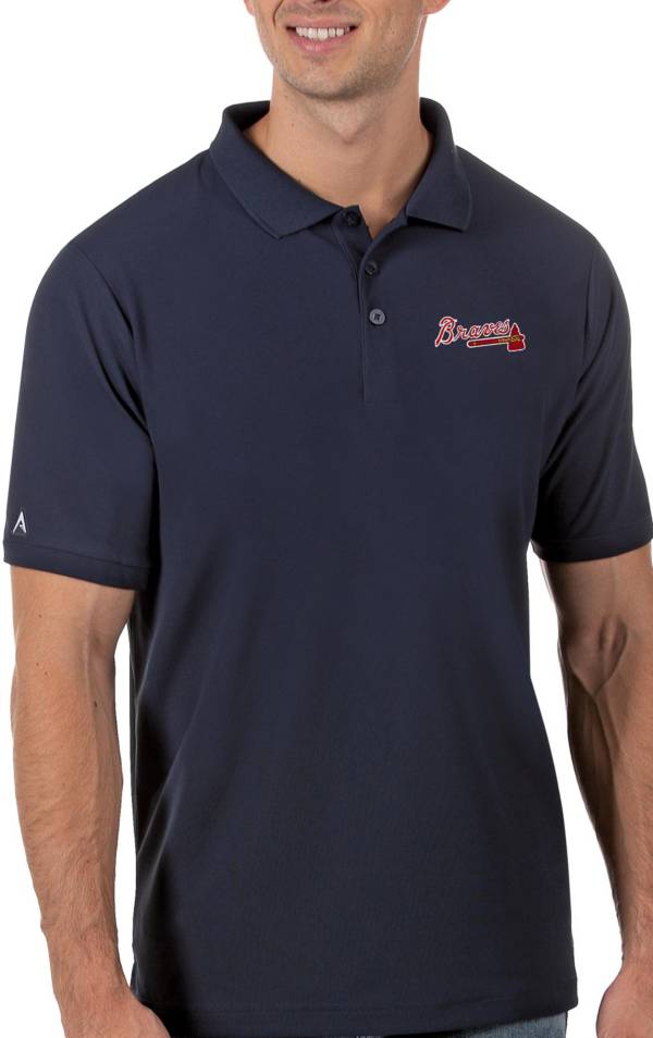 Antigua Men's Atlanta Braves Navy Legacy Polo product image