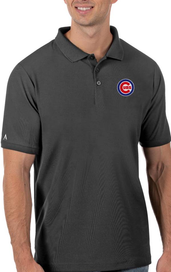 Chicago Cubs Antigua Men's Walking Bear White Legacy Polo LRG