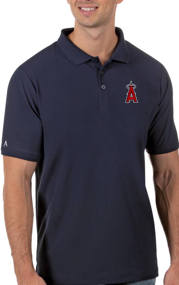 Antigua Men's Los Angeles Angels Gray Legacy Polo product image