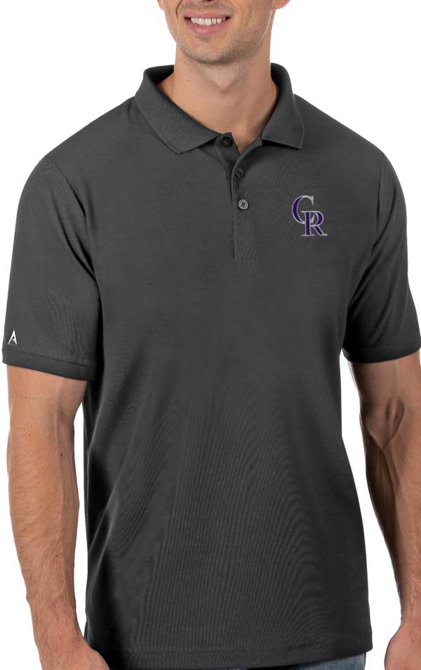 Antigua Men's Colorado Rockies Gray Legacy Polo product image