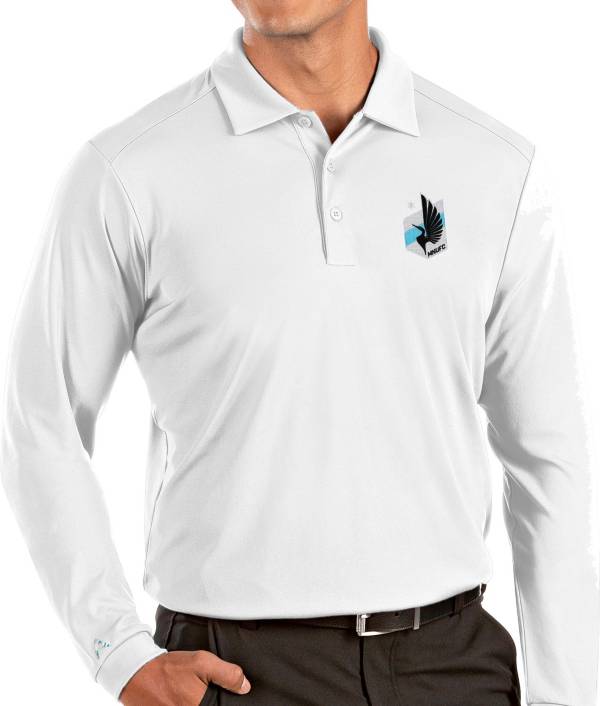 Antigua Men's Minnesota United FC White Tribute Long Sleeve Performance Polo