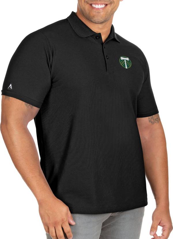 Antigua Men's Tall Portland Timbers Black Legacy Pique Polo product image