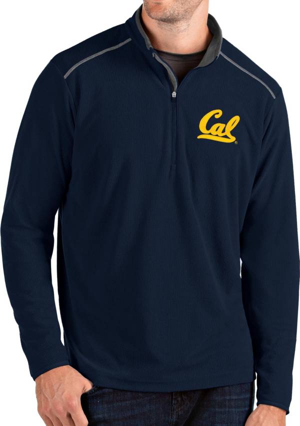 Antigua Men's Cal Golden Bears Blue Glacier Quarter-Zip Shirt