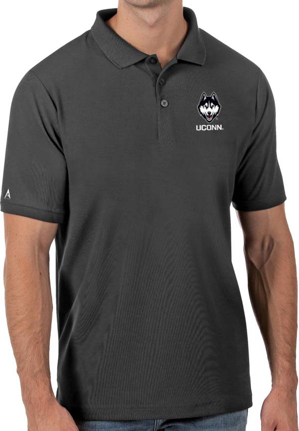 Antigua Men's UConn Huskies Grey Legacy Pique Polo | DICK'S Sporting Goods