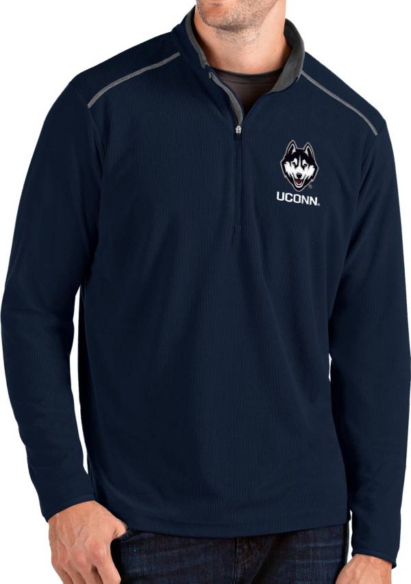 Antigua Men's UConn Huskies Blue Glacier Quarter-Zip Shirt