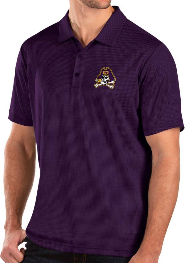 Antigua Men's East Carolina Pirates Purple Balance Polo