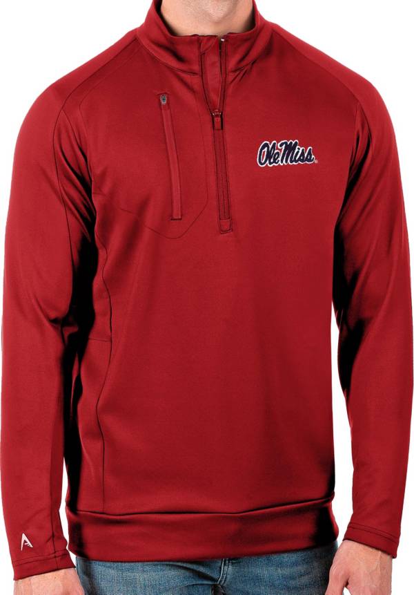 Antigua Men's Ole Miss Rebels Red Generation Half-Zip Pullover Shirt product image