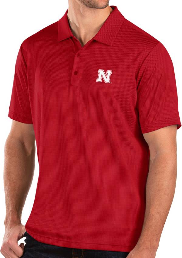 Antigua Men's Nebraska Cornhuskers Scarlet Balance Polo