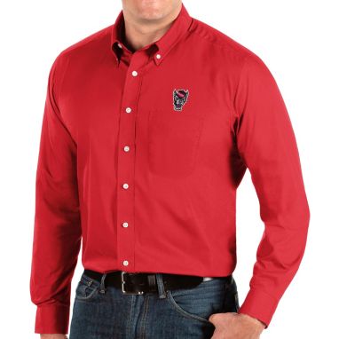 sorry, Antigua Men's NC State Wolfpack Red Dynasty Long Sleeve Button-Down Shirt is currently out of stock