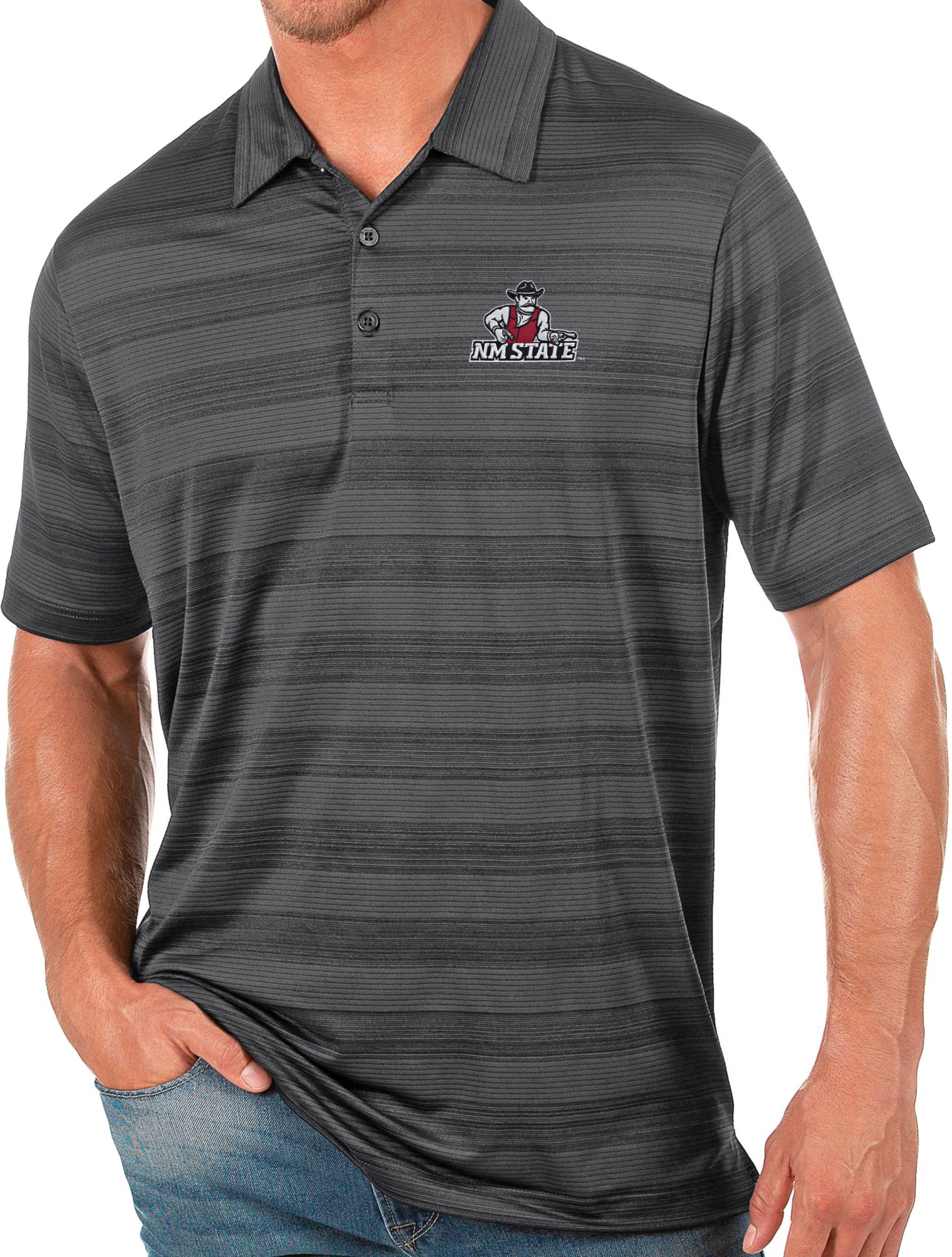 Antigua Men's New Mexico State Aggies Compass Polo