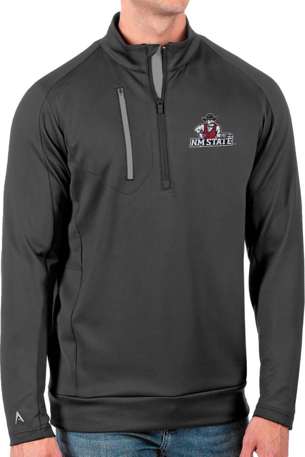 Antigua Men's New Mexico State Aggies Grey Generation Half-Zip Pullover Shirt product image