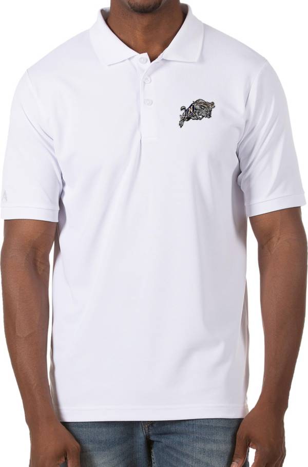 Antigua Men's Navy Midshipmen Legacy Pique White Polo | Dick's Sporting ...