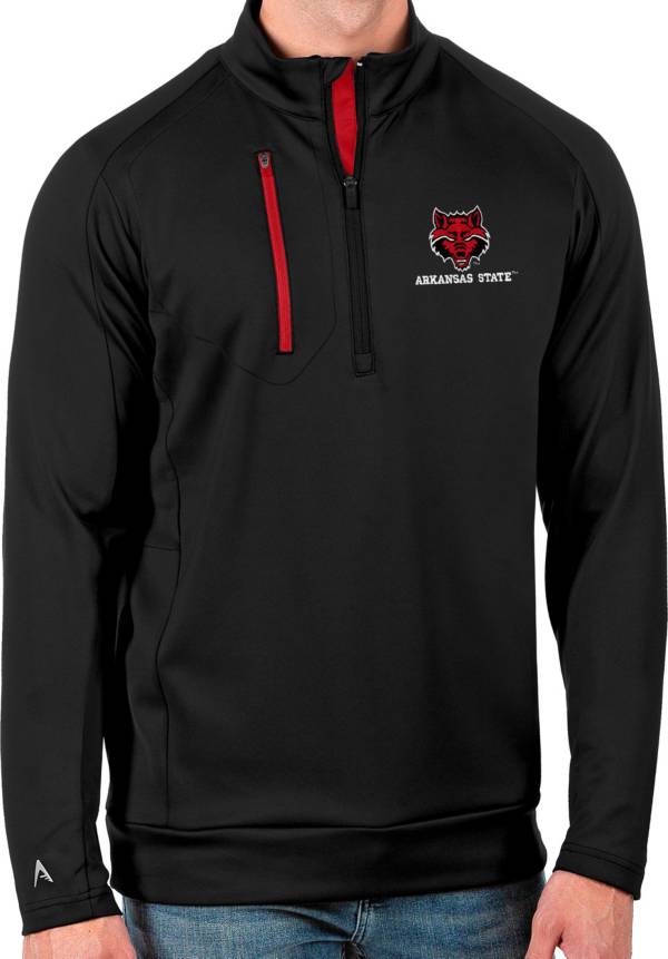 Antigua Men's Arkansas Razorbacks Black Generation Half-Zip Pullover Shirt product image