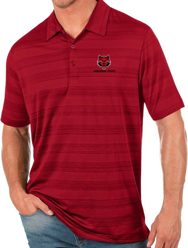 Antigua Men's Arkansas State Red Wolves Scarlet Compass Polo product image