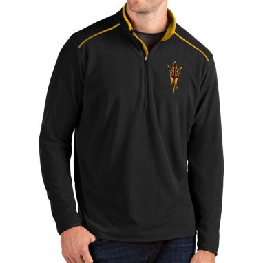 sorry, Antigua Men's Arizona State Sun Devils Glacier Quarter-Zip Black Shirt is currently out of stock