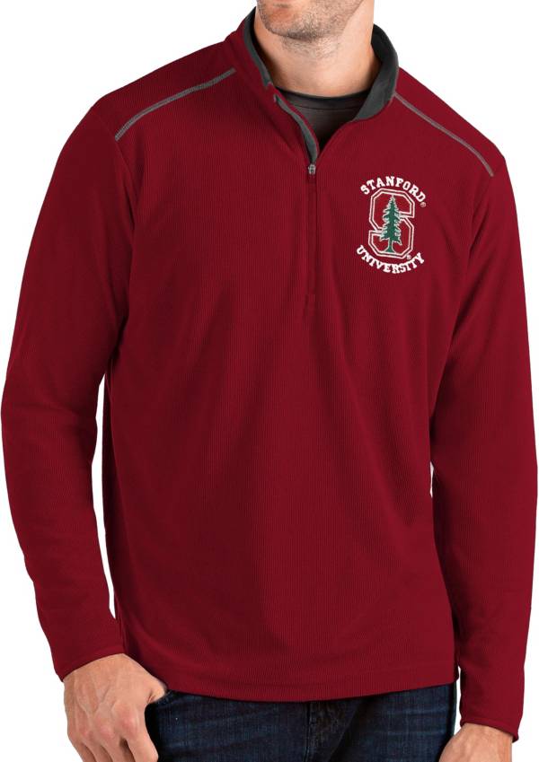 Antigua Men's Stanford Cardinal Cardinal Glacier Quarter-Zip Shirt product image