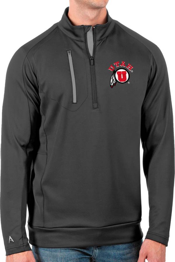 Antigua Men's Utah Utes Grey Generation Half-Zip Pullover Shirt product image
