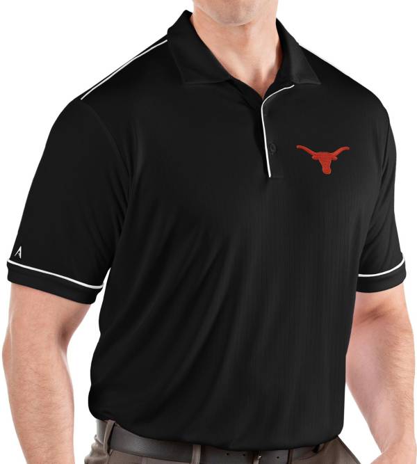 Antigua Men's Texas Longhorns Salute Performance Black Polo