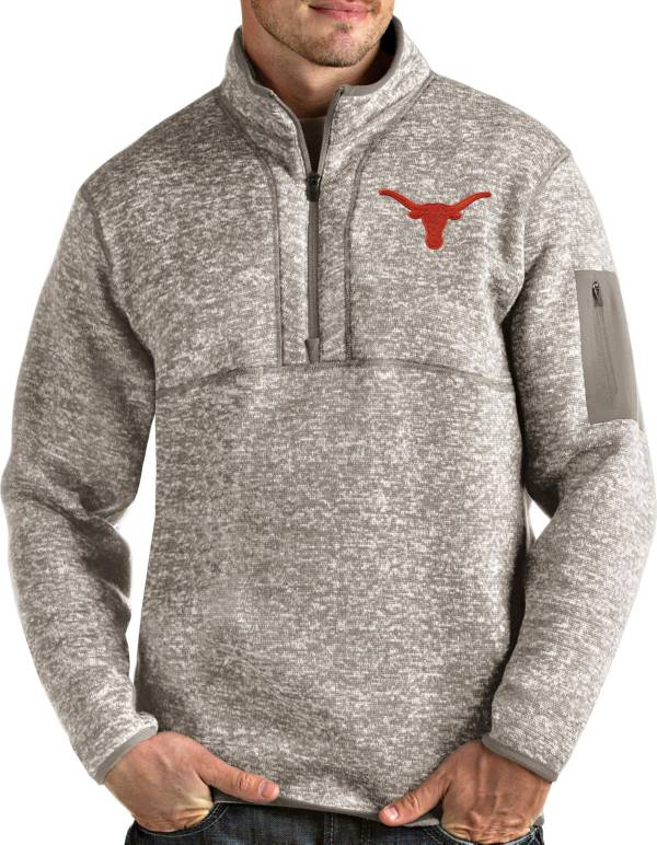 Antigua Men's Texas Longhorns Fortune Pullover White Jacket product image