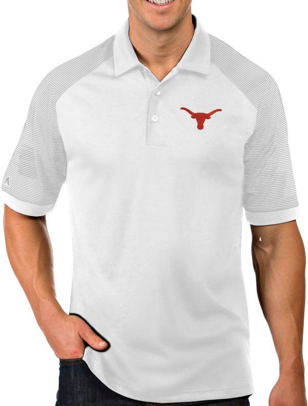 Antigua Men's Texas Longhorns Engage Performance White Polo